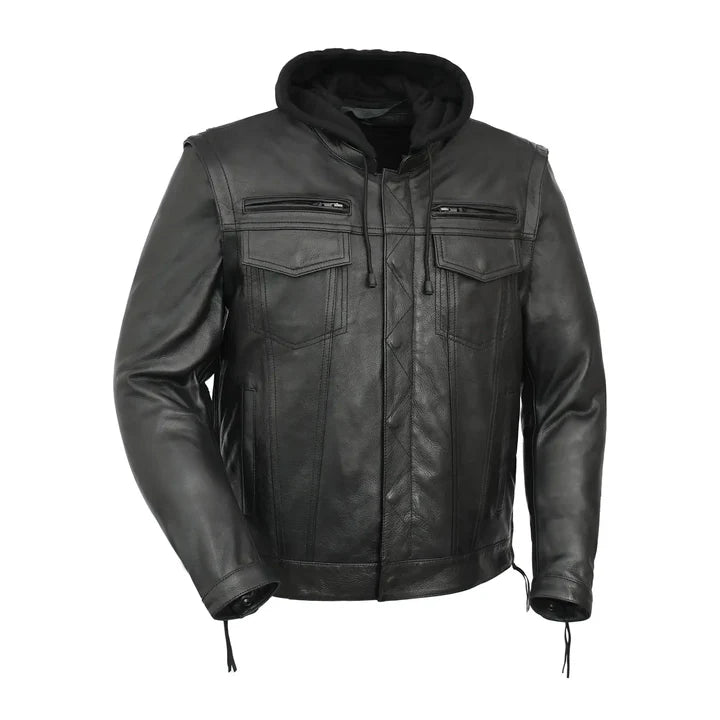 Nightstrike Men’s Motorcycle Leather Jacket